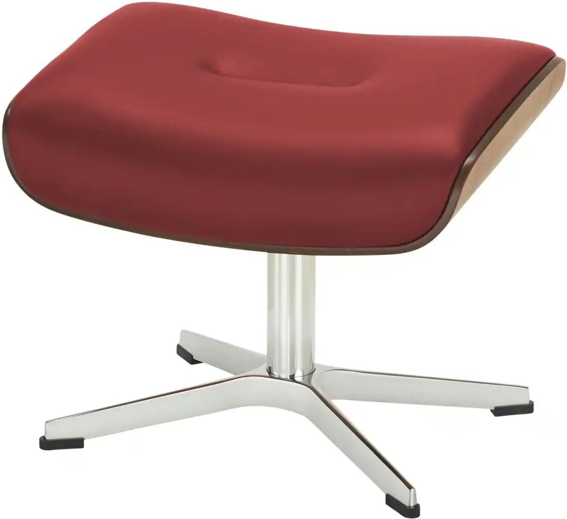 Hocker aus Leder Timeout ¦ rot ¦ Maße (cm): B: 50 H: 34 T: 38.0 Polstermöbel > Hocker - Höffner