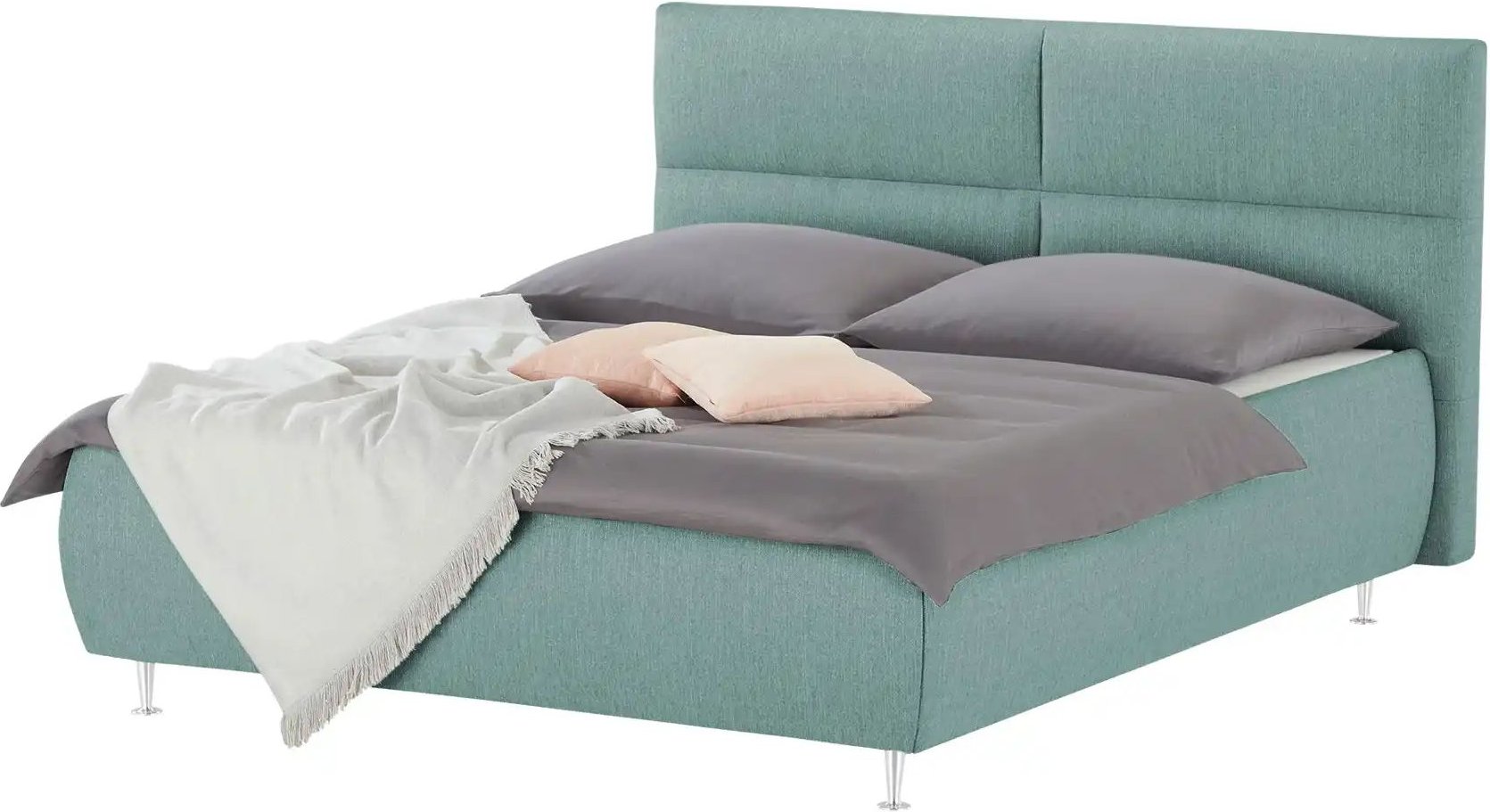 meinBett Polsterbettgestell  Fara ¦ türkis/petrol ¦ Maße (cm): B: 162 H: 102 Betten > Komfortbetten - Höffner