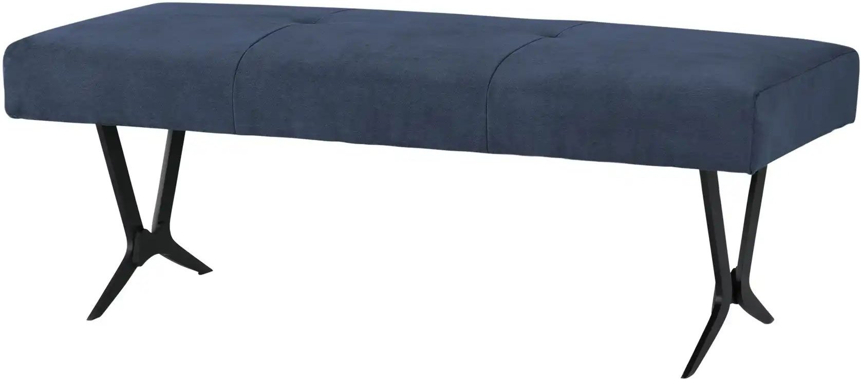 Woodford Polsterbank mit Metallkufe Scadia ¦ blau ¦ Maße (cm): B: 150 H: 48 T: 56.0 Bänke > Einzelbänke - Höffner