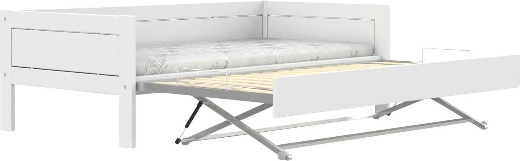 Lifetime Einzelbett mit Gästebett  Basis ¦ weiß ¦ Maße (cm): B: 207 H: 64 T: 102.0 Betten > Bettgestelle - Höffner
