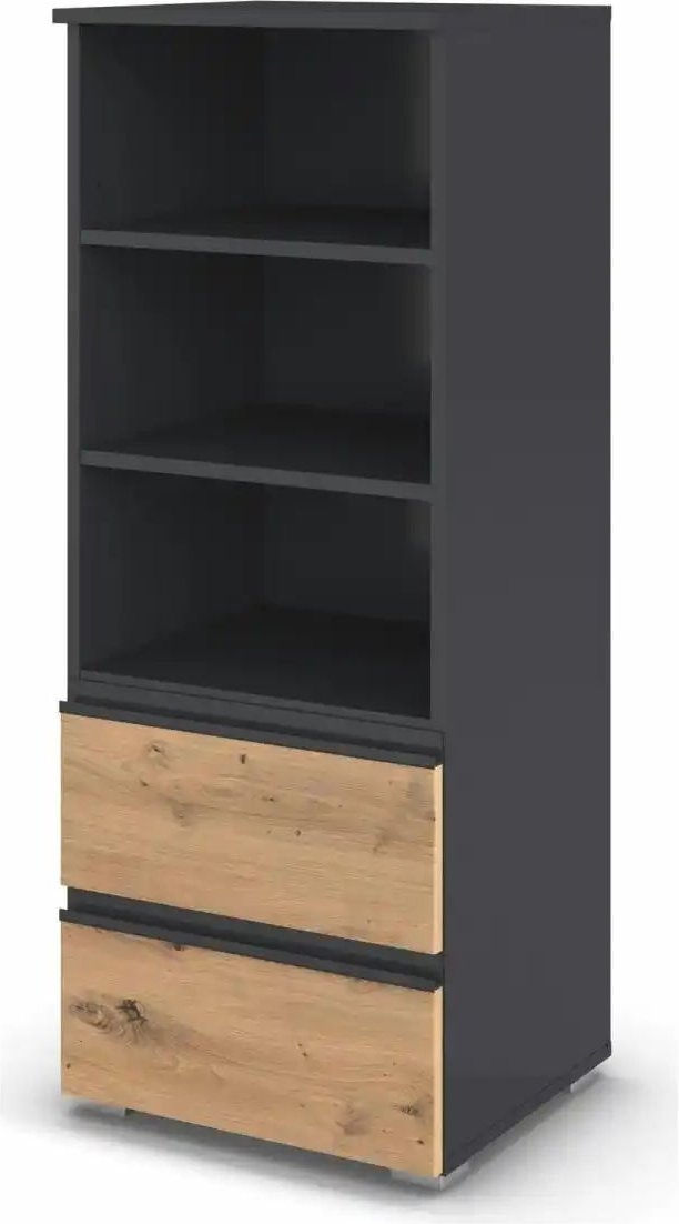 Highboard Jamila ¦ grau ¦ Maße (cm): B: 47 H: 119 Kommoden & Sideboards > Highboards - Höffner