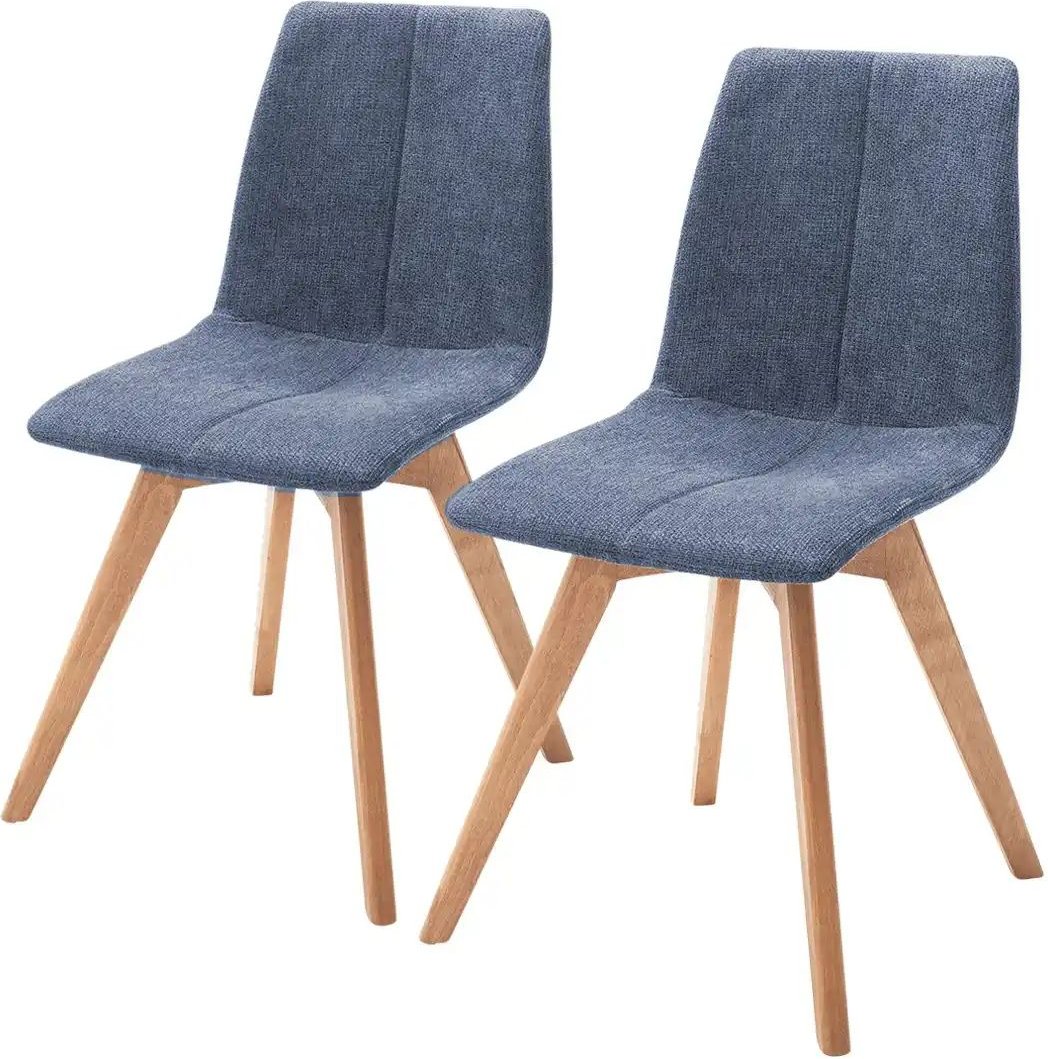 Woodford Esszimmerstuhl im 2er Set Marven ¦ blau ¦ Maße (cm): B: 47 H: 87 T: 52.0 Stühle > Küchenstühle > Polster Küchen...