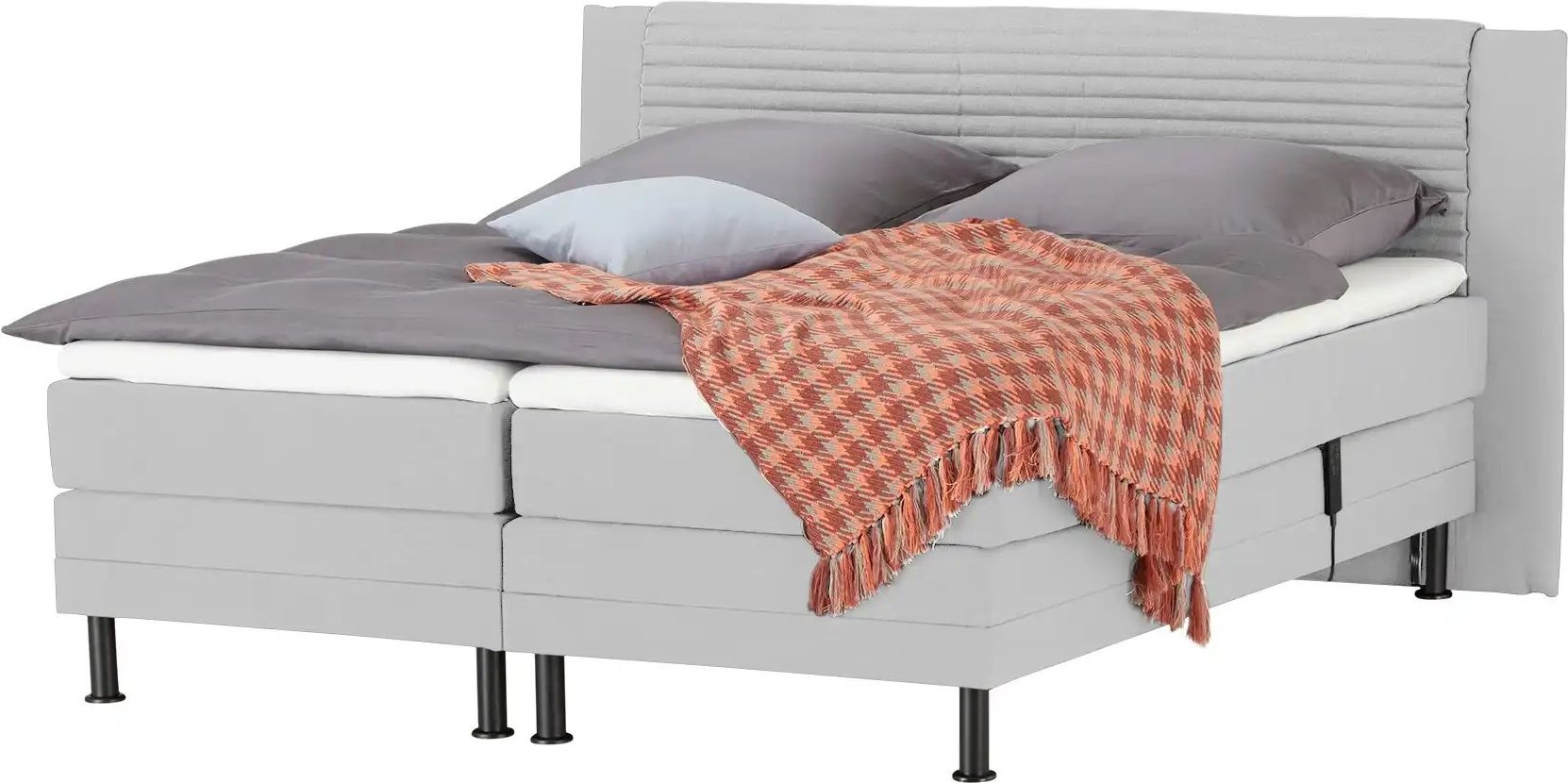 Motor-Boxspringbett Synda ¦ grau ¦ Maße (cm): B: 220 H: 107 Betten > Boxspringbetten - Höffner