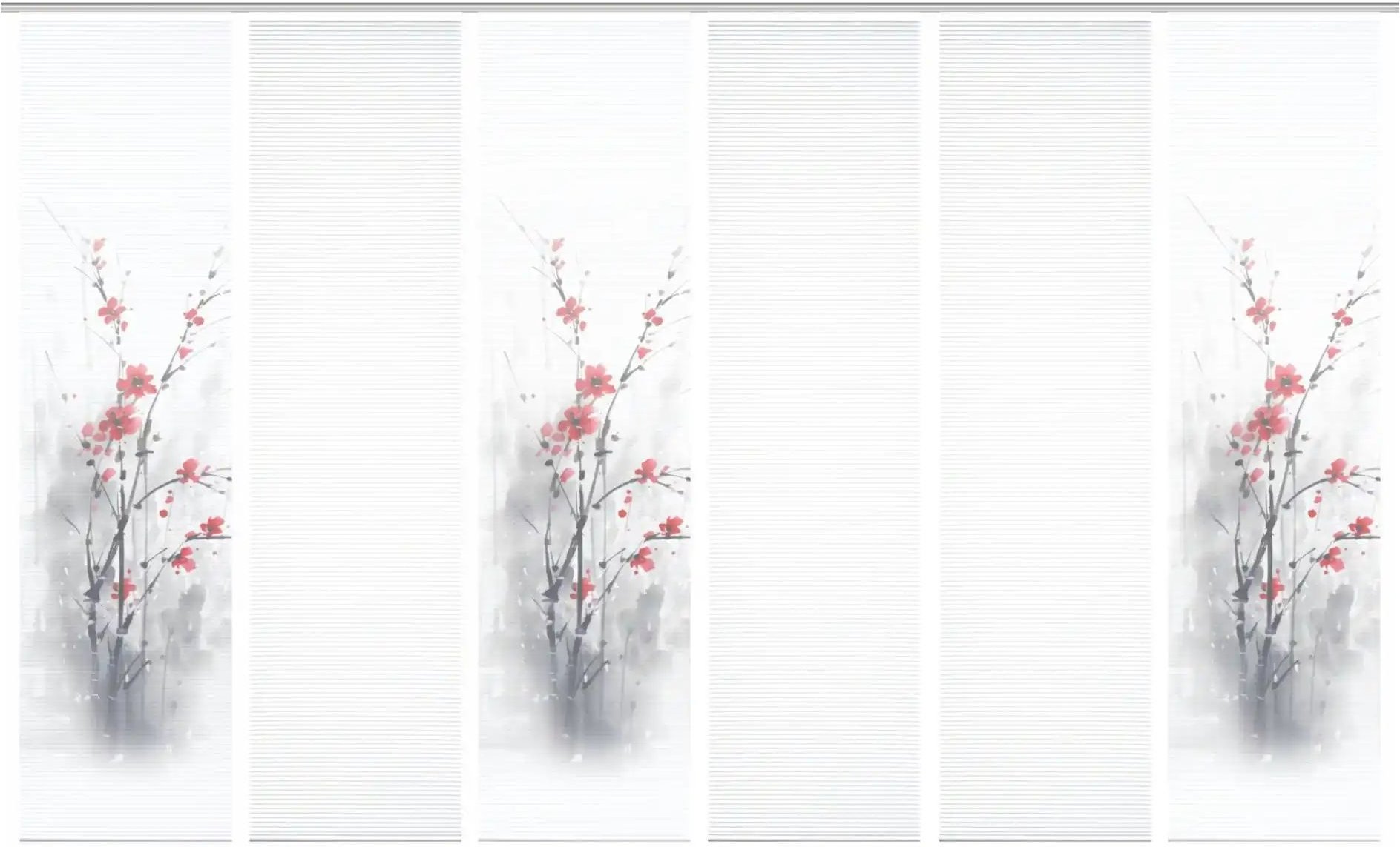 HOME in green Schiebevorhang ¦ rot ¦ Synthetik ¦ Maße (cm): B: 60 H: 245 Gardinen & Rollos > Gardinen & Vorhänge > Sch...