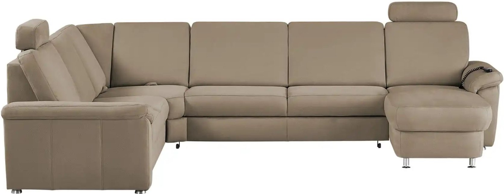 meinSofa Wohnlandschaft Mikrofaser Rita ¦ beige ¦ Maße (cm): B: 330 H: 91 T: 240.0 Polstermöbel > Sofas > Schlafsofas - ...