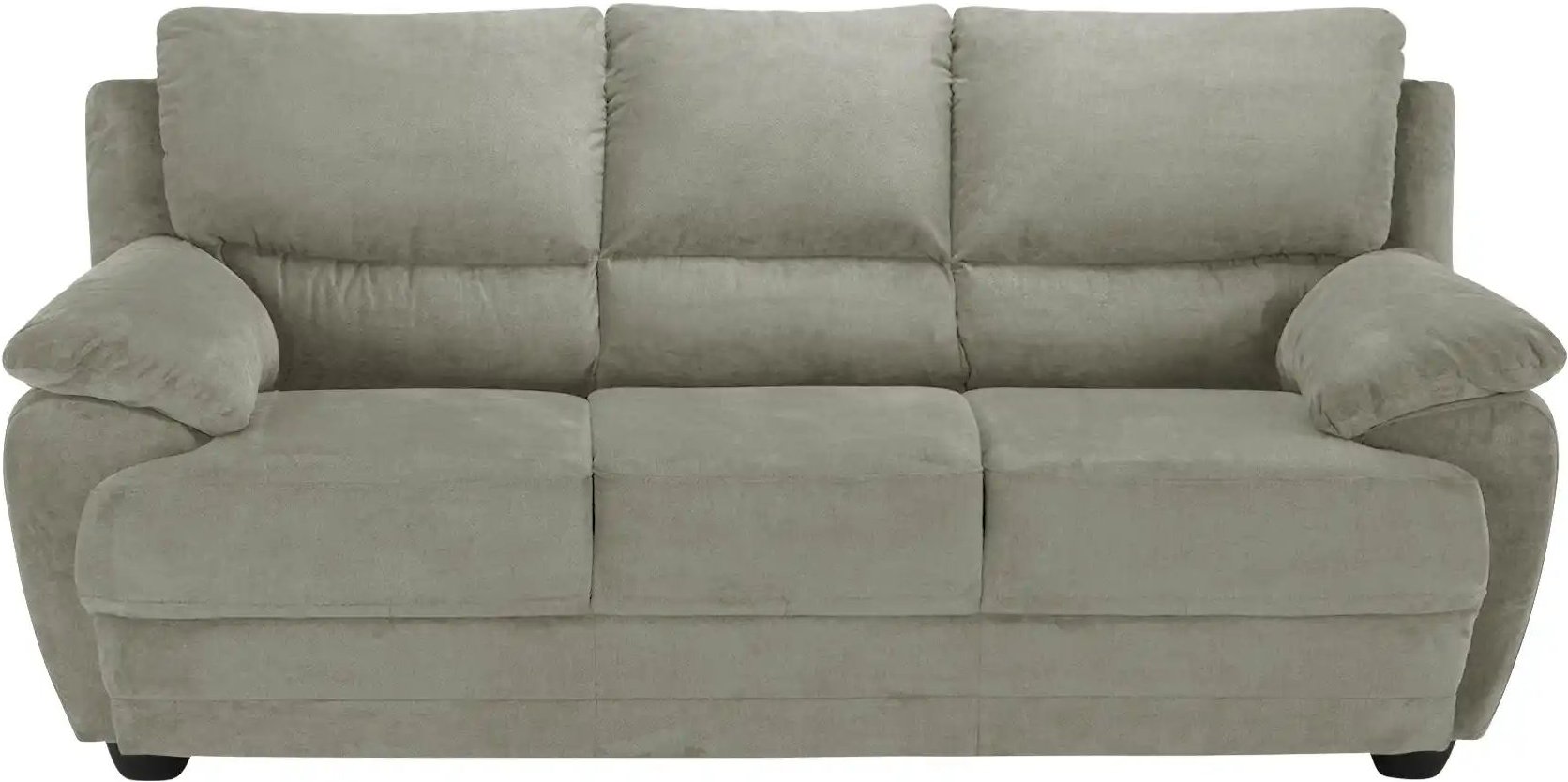 uno Sofa 3-sitzig aus Mikrofaser Nebolo ¦ grau ¦ Maße (cm): B: 209 H: 97 T: 100.0 Polstermöbel > Sofas > 3-Sitzer - Höff...
