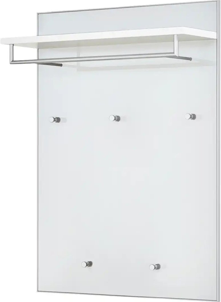 Garderobenpaneel Duna ¦ weiß ¦ Glas,Holzwerkstoff ¦ Maße (cm): B: 80 H: 109 T: 27.0 Garderoben & Kleiderstangen > Wandg...