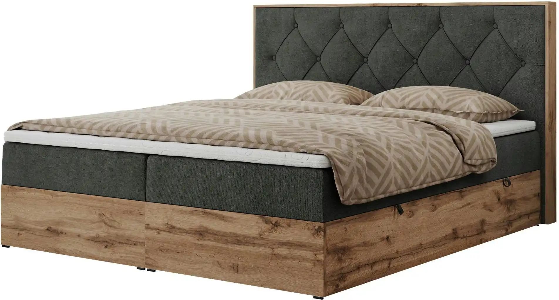 Boxbett mit Bettkasten Veneto ¦ grau ¦ Maße (cm): B: 188 H: 115 Betten > Komfortbetten - Höffner