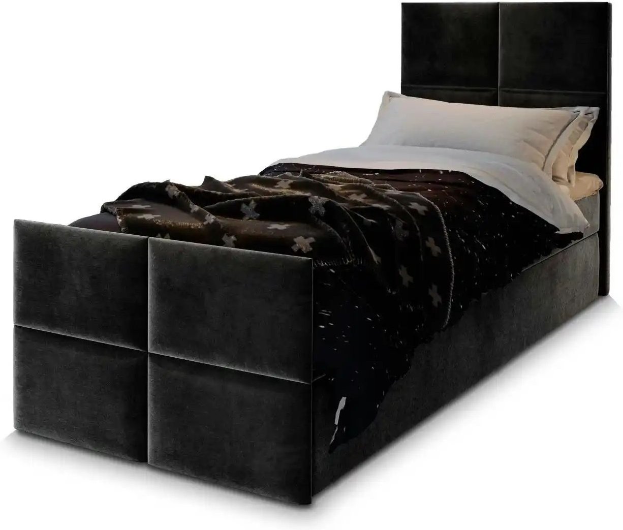 MASSENO Boxbett mit Bettkasten Ariel ¦ schwarz ¦ Maße (cm): B: 90 H: 98 Betten > Polsterbetten - Höffner