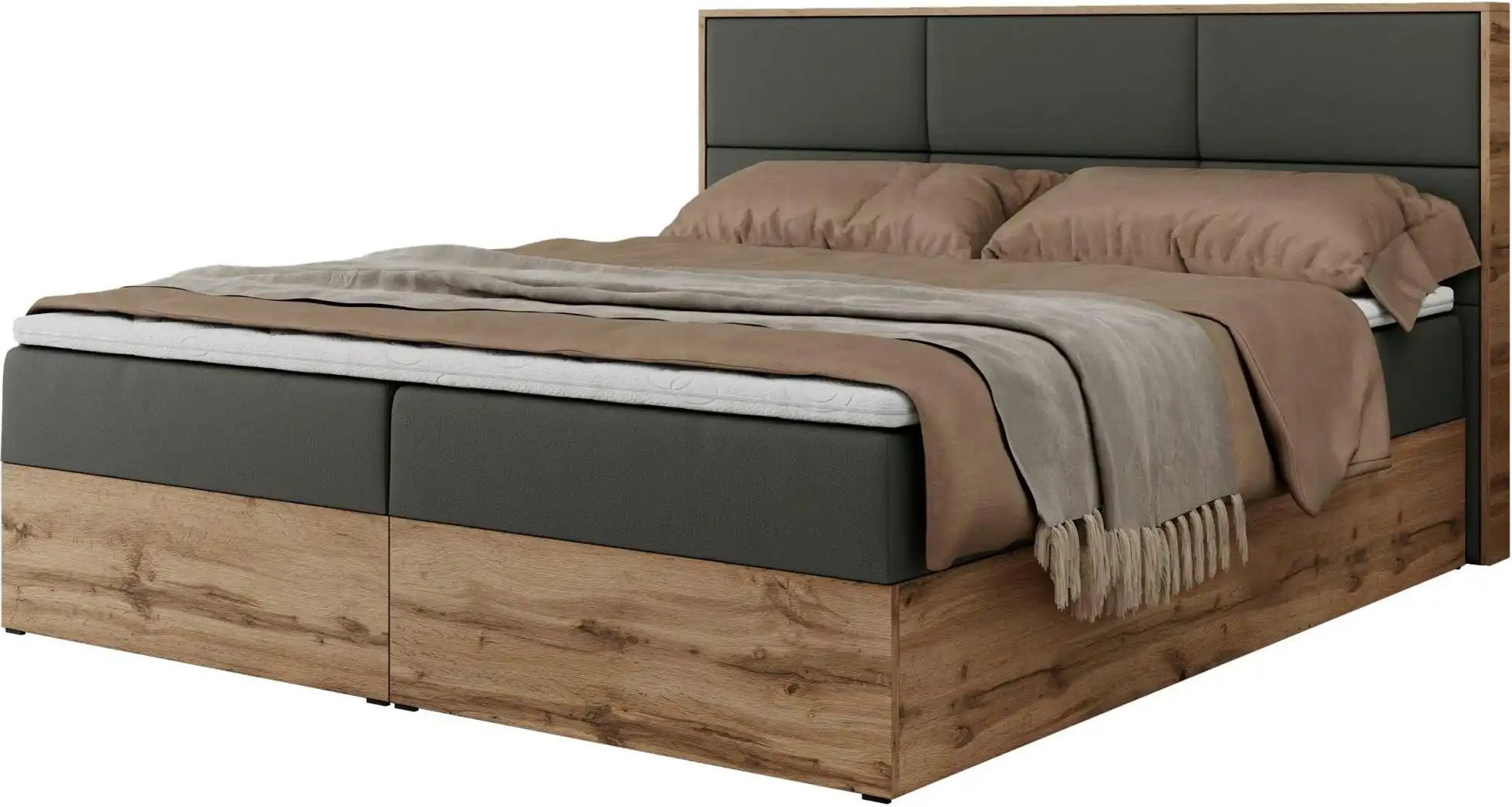 Boxbett mit Bettkasten Albero 2 ¦ grau ¦ Maße (cm): B: 168 H: 104 Betten > Komfortbetten - Höffner