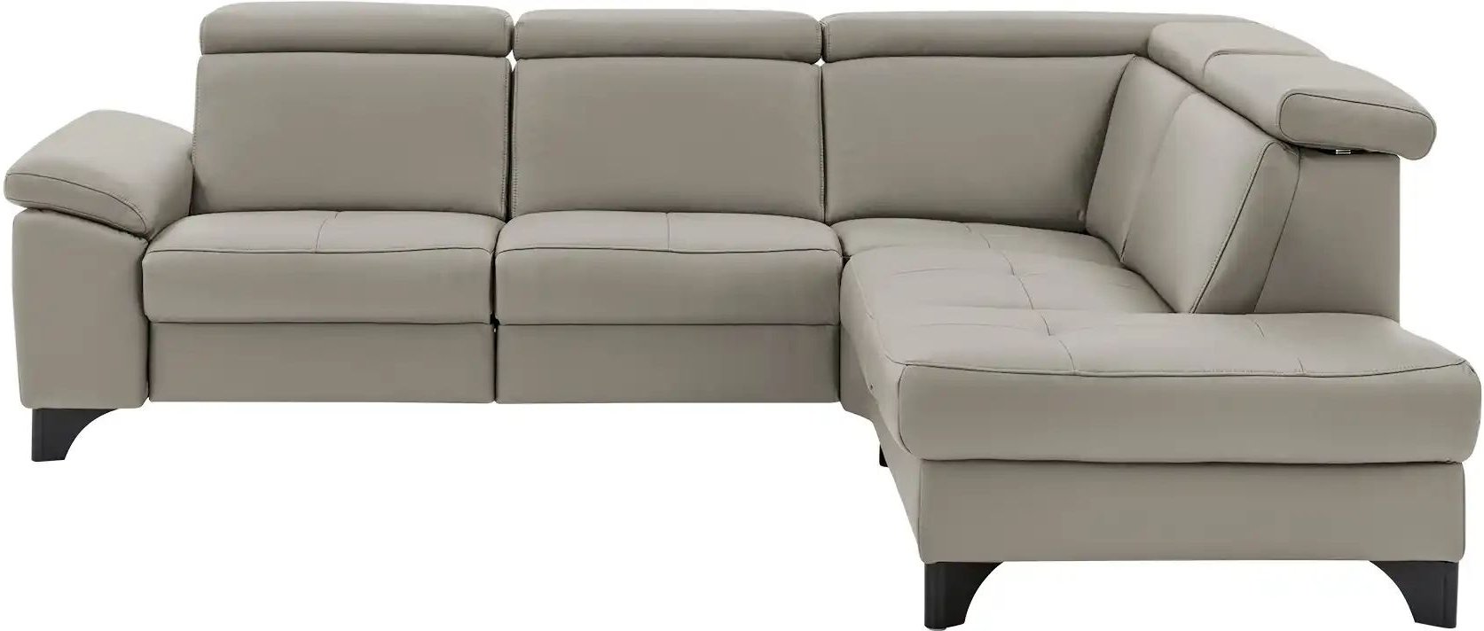 meinSofa Ecksofa Echtleder Linda ¦ grau ¦ Maße (cm): B: 261 H: 98 T: 209.0 Polstermöbel > Sofas > Ecksofas - Höffner