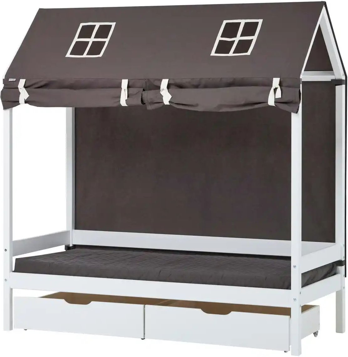 Hoppekids Hausbett-Vorhang 70x160 cm Pets ¦ grau ¦ Maße (cm): B: 70 H: 0,3 Sonstiges Zubehör - Höffner