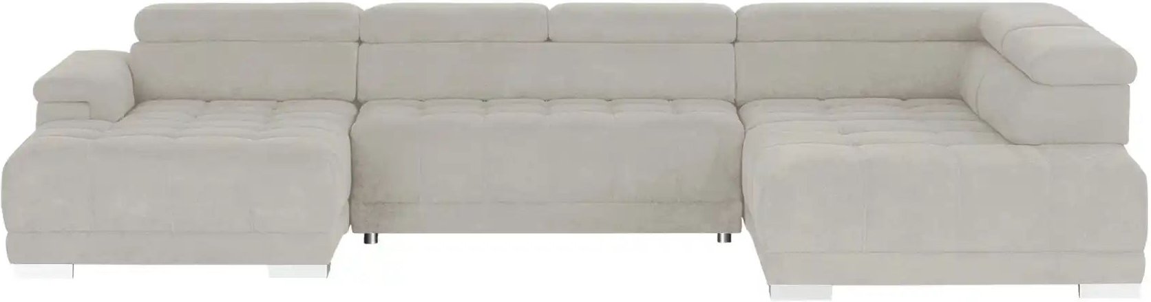 switch Wohnlandschaft aus Mikrofaser Campo ¦ silber ¦ Maße (cm): B: 374 H: 101 T: 220.0 Polstermöbel > Sofas > Wohnlands...