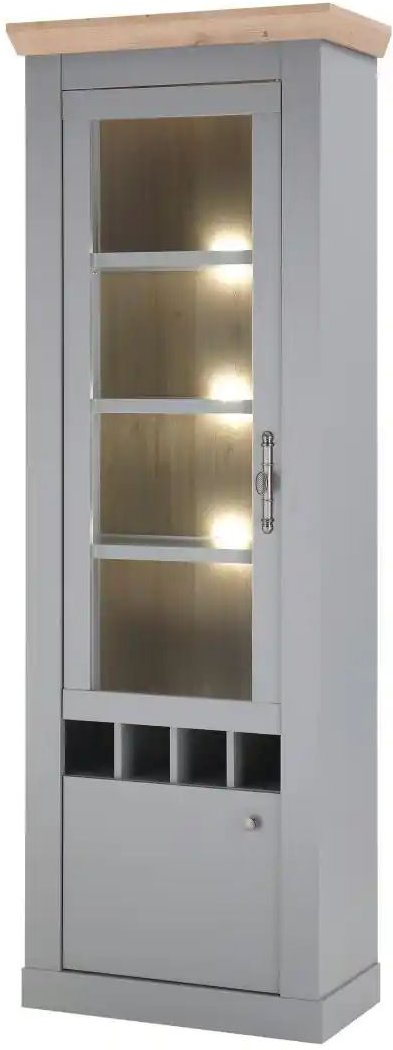 Vitrine Claira ¦ grau ¦ Maße (cm): B: 71 H: 201 T: 37.0 Schränke > Vitrinen - Höffner