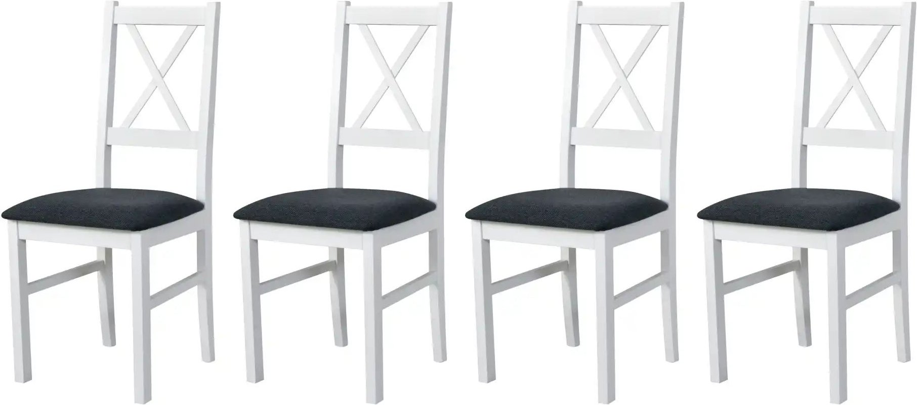 Esszimmerstuhl 4er-Set ¦ weiß ¦ Maße (cm): B: 43 H: 94 Stühle > Küchenstühle > Polster Küchenstühle - Höffner