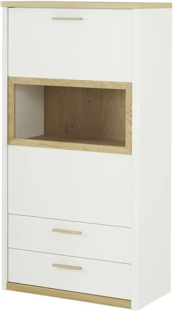 Wohnwert Highboard Libro Plus ¦ weiß ¦ Maße (cm): B: 76 H: 148 T: 41.0 Kommoden & Sideboards > Highboards - Höffner