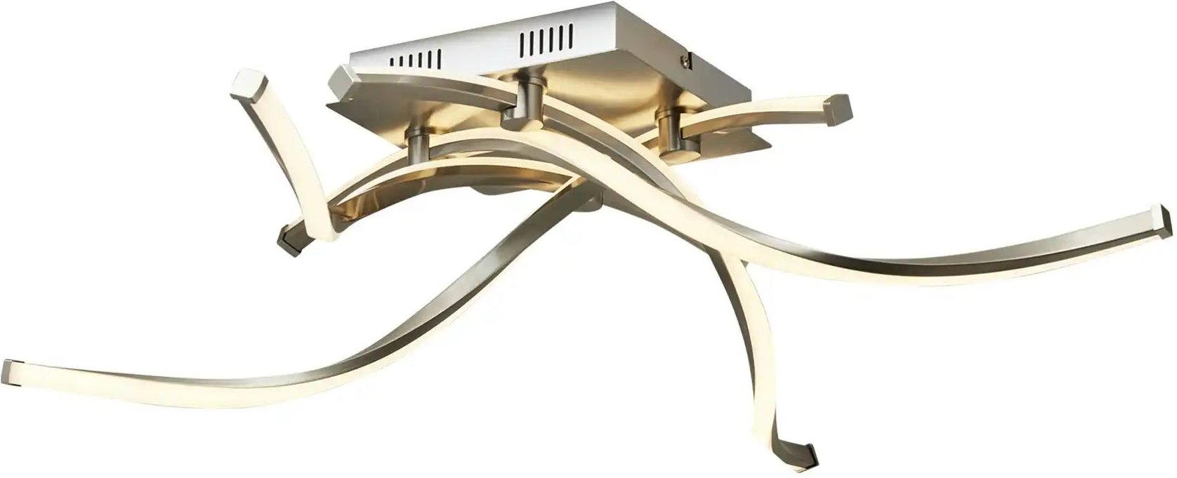 Paul Neuhaus LED-Deckenleuchte 4-flammig Arme geschwungen Polina ¦ silber ¦ Maße (cm): B: 78 H: 17 T: 78.0 Lampen & L...
