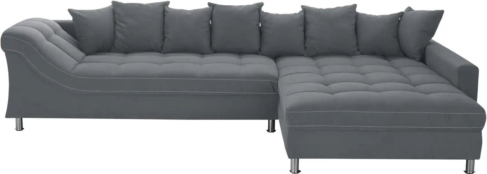 smart Ecksofa Hanalie ¦ grau ¦ Maße (cm): B: 340 H: 95 T: 226.0 Polstermöbel > Sofas > 3-Sitzer - Höffner
