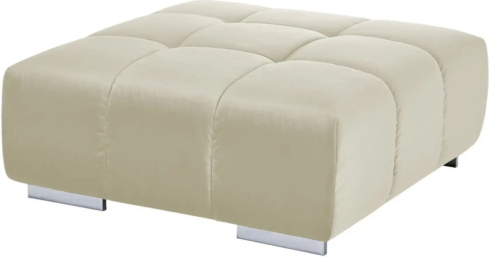 uno Hocker aus Samt Origo ¦ creme ¦ Maße (cm): B: 103 H: 42 T: 103.0 Polstermöbel > Hocker - Höffner