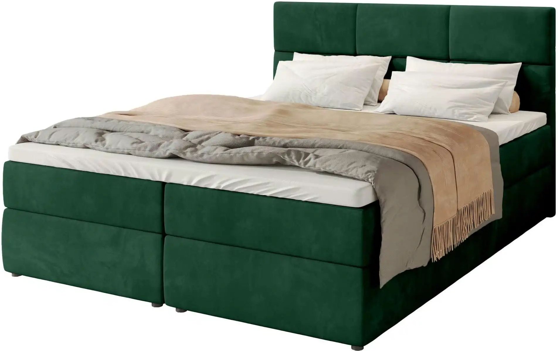 Boxbett mit Stauraum und Topper Boston ¦ grün ¦ Maße (cm): B: 180 H: 102 Betten > Polsterbetten - Höffner