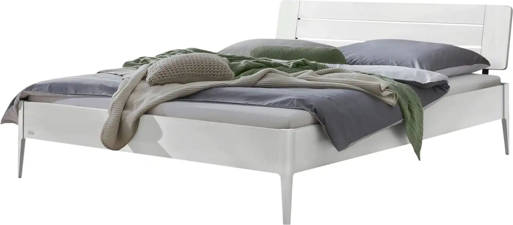 HASENA Holzbett Buche Busseto ¦ weiß ¦ Maße (cm): B: 186 H: 85 Betten > Bettgestelle - Höffner