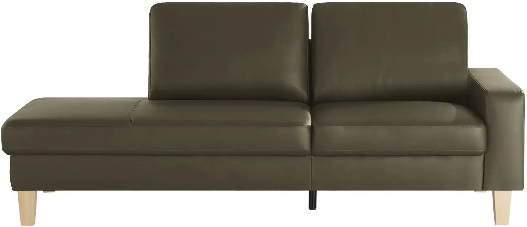 Recamiere aus Leder Bena ¦ grün ¦ Maße (cm): B: 213 H: 86 T: 97.0 Polstermöbel > Sofas > Einzelsofas - Höffner