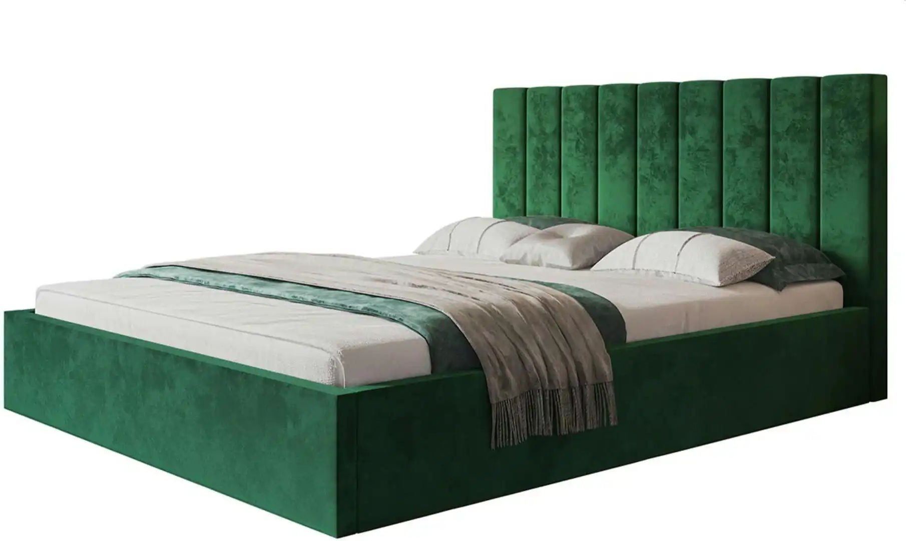 Polsterbett mit Stauraum Selaris ¦ grün ¦ Maße (cm): B: 168 H: 90 Betten > Polsterbetten - Höffner