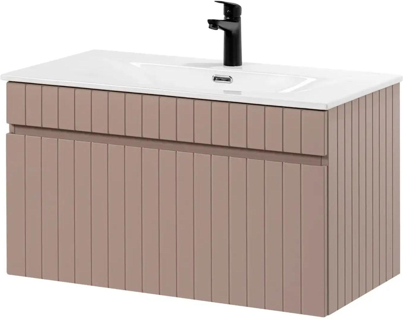 Waschtischkombination Idasee ¦ rosa/pink ¦ Maße (cm): B: 81 H: 58,7 T: 46.0 Schränke > Badschränke > Waschbecken-unters...