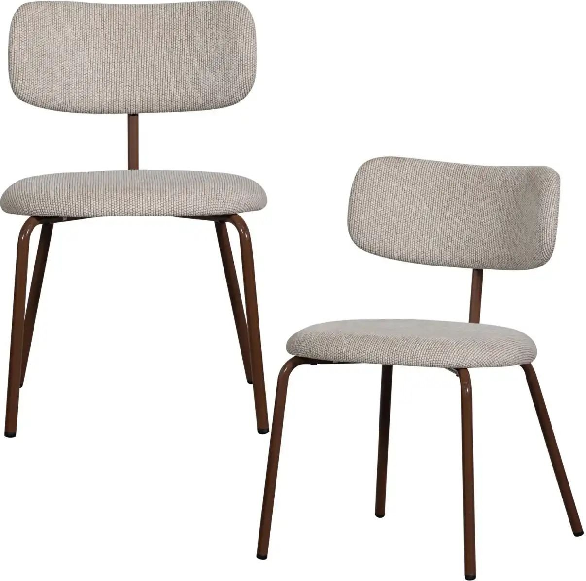 WOOOD Esszimmerstuhl 2er-Set ¦ creme ¦ Maße (cm): B: 53 H: 75 Stühle > Polsterstühle - Höffner