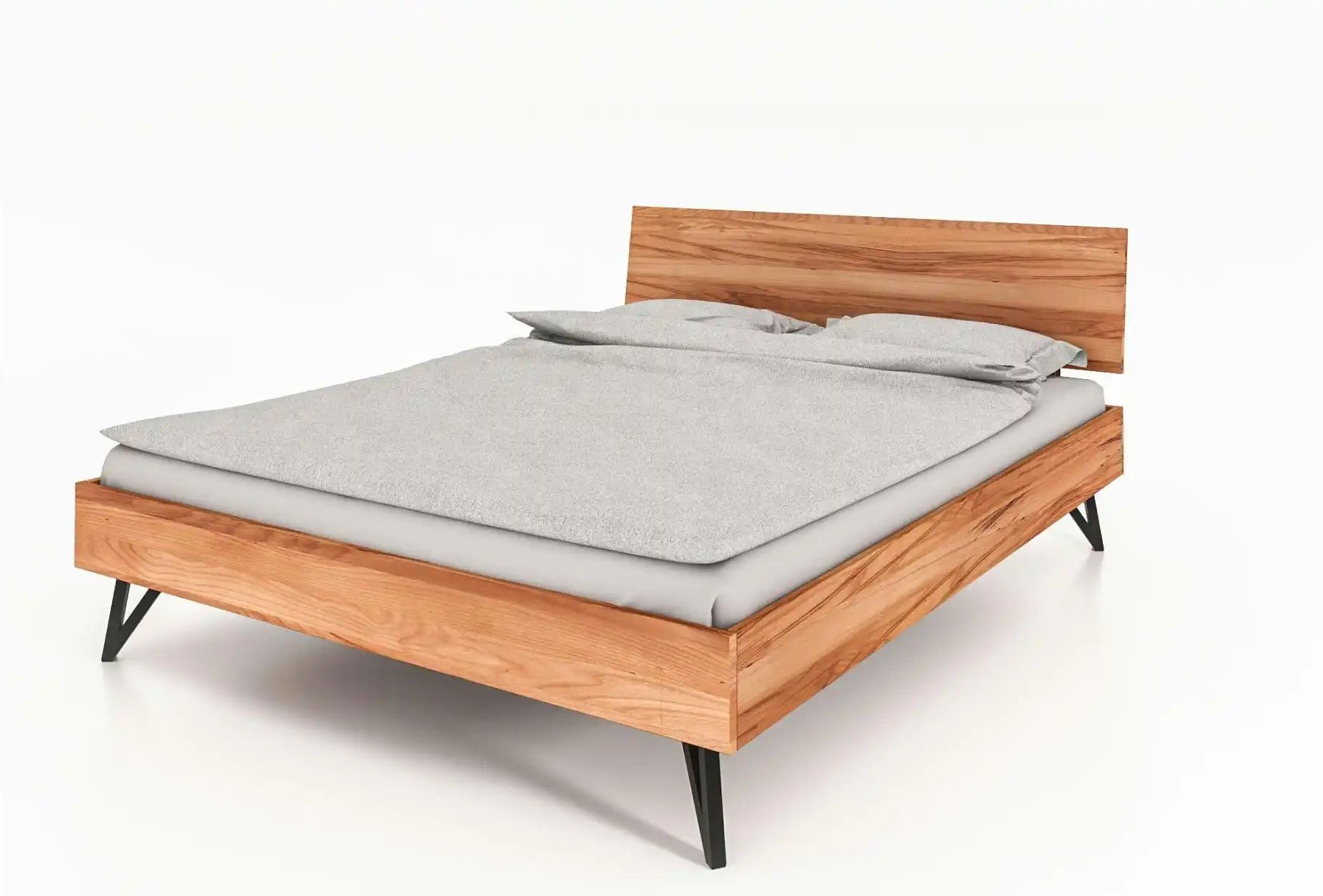 Massivholzbett mit Kopfteil Karl ¦ holzfarben ¦ Maße (cm): B: 90 H: 85 Betten > Bettgestelle - Höffner