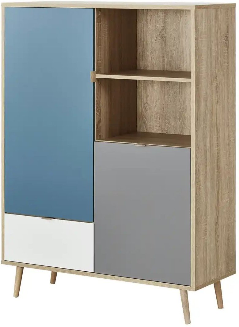 Highboard Cabia ¦ blau ¦ Maße (cm): B: 103 H: 139 T: 40.0 Kommoden & Sideboards > Highboards - Höffner