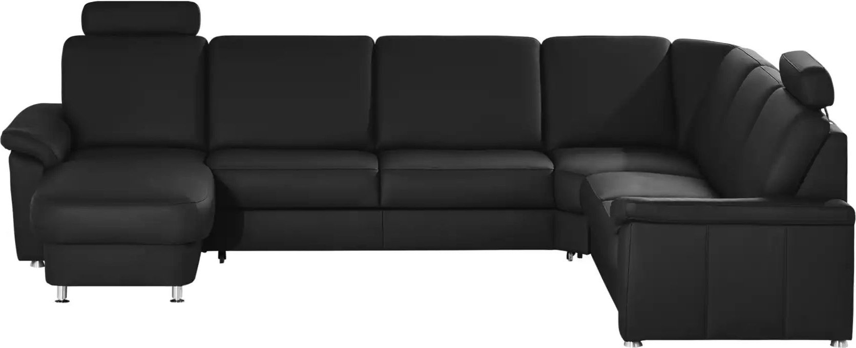 meinSofa Wohnlandschaft Leder Carolin ¦ schwarz ¦ Maße (cm): B: 330 H: 91 T: 240.0 Polstermöbel > Sofas > Schlafsofas - ...
