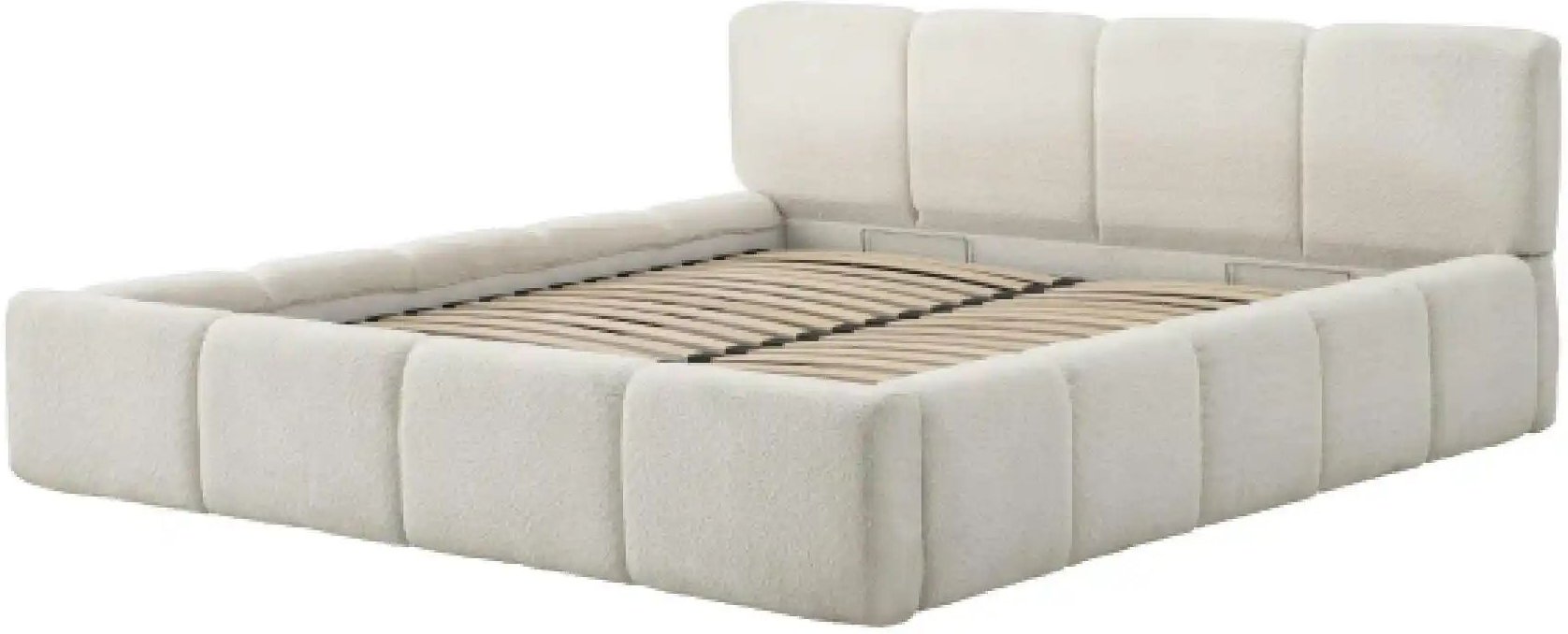 Polsterbett in cremefarbenem Bouclé Palma ¦ beige ¦ Maße (cm): B: 210 H: 80 Betten > Polsterbetten - Höffner