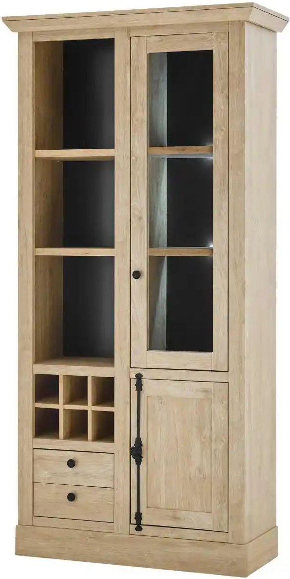 Vitrine Fehmarny ¦ holzfarben ¦ Maße (cm): B: 105 H: 214 T: 45.0 Schränke > Vitrinen - Höffner