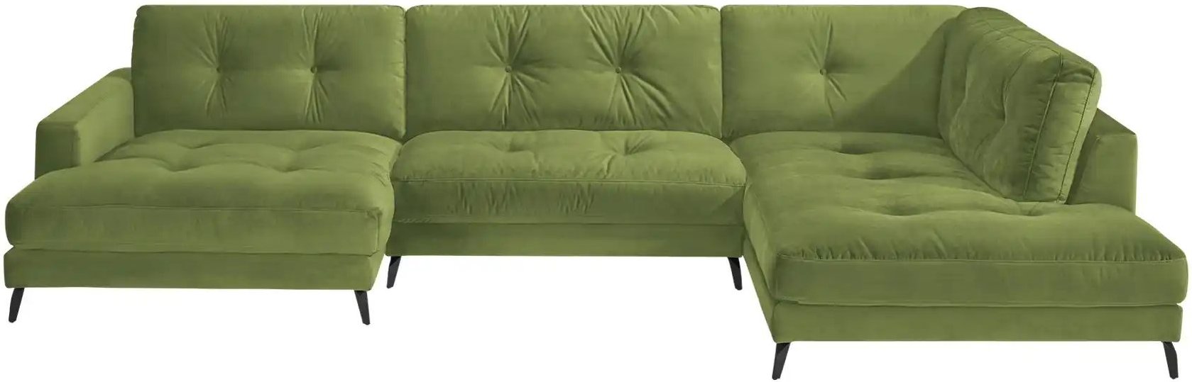 Thumbnail - Jette Home Wohnlandschaft aus Samt Jette Return ¦ grün ¦ Maße (cm): B: 359 H: 84 T: 105.0 Polstermöbel > Sofas > Wohnla...