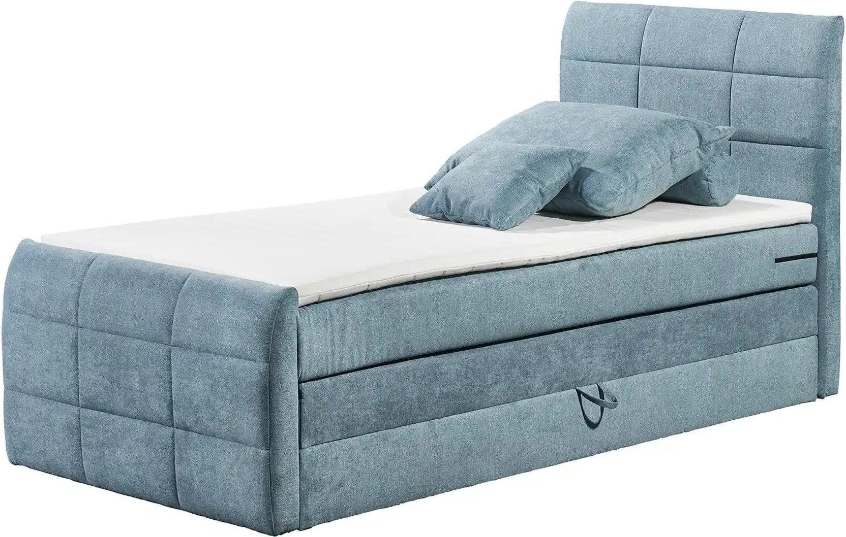uno Boxspringbett mit Bettkasten Kosmo ¦ blau ¦ Maße (cm): B: 103 H: 113 Betten > Boxspringbetten - Höffner