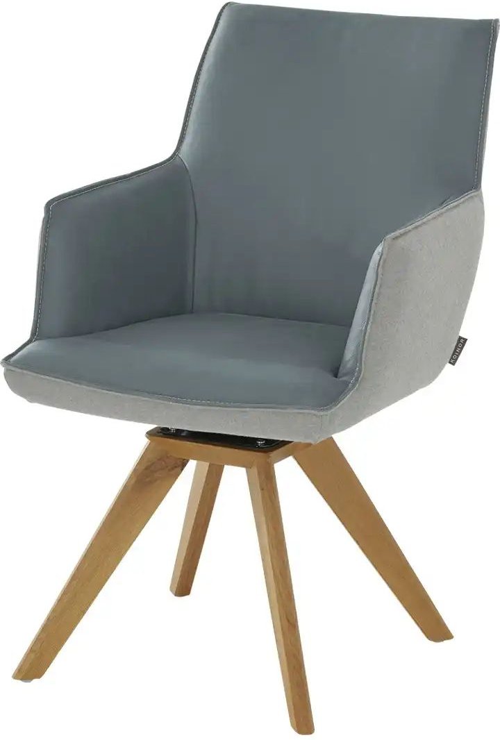 KOINOR Armlehnstuhl Leder Schwof ¦ blau ¦ Maße (cm): B: 57 H: 90 T: 66.0 Stühle > Esszimmerstühle > Esszimmerstühle mit...