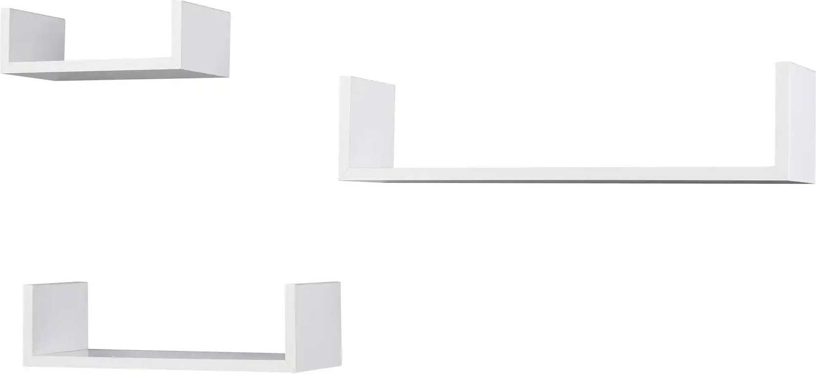 Wandregal 3er Set Mileto ¦ weiß ¦ Maße (cm): B: 42,5 H: 10 T: 9.8 Regale > Regalsets - Höffner