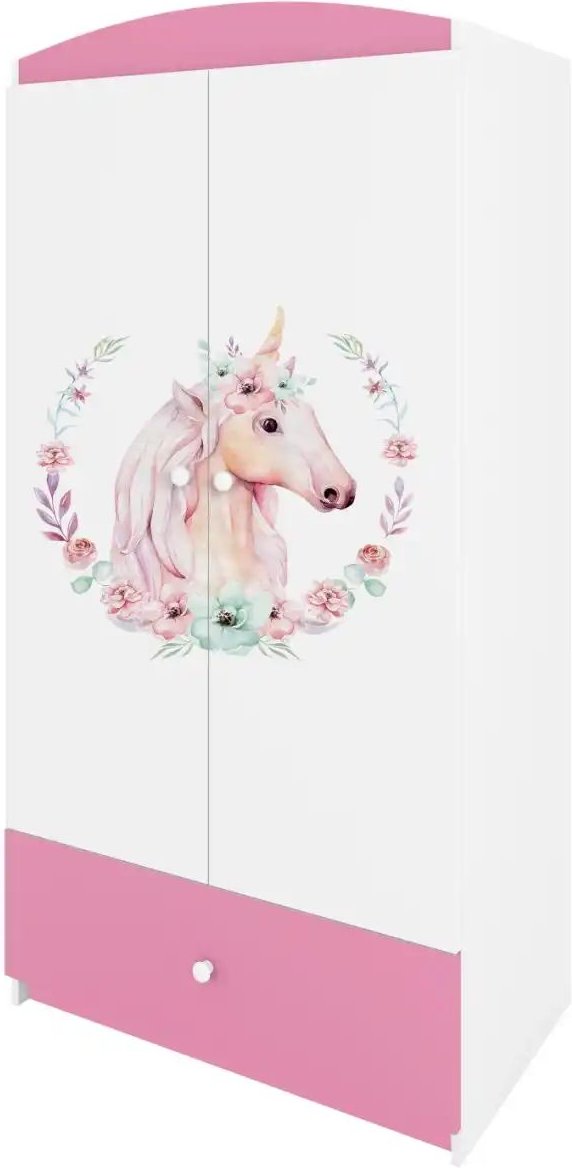 Kleiderschrank Pferd ¦ rosa/pink ¦ Maße (cm): B: 52 H: 181,2 Schränke > Kleiderschränke > Drehtürenschränke - Höffner