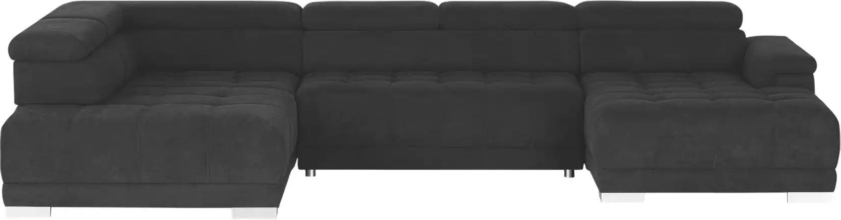 switch Wohnlandschaft aus Mikrofaser Campo ¦ grau ¦ Maße (cm): B: 374 H: 101 T: 220.0 Polstermöbel > Sofas > Wohnlandsch...