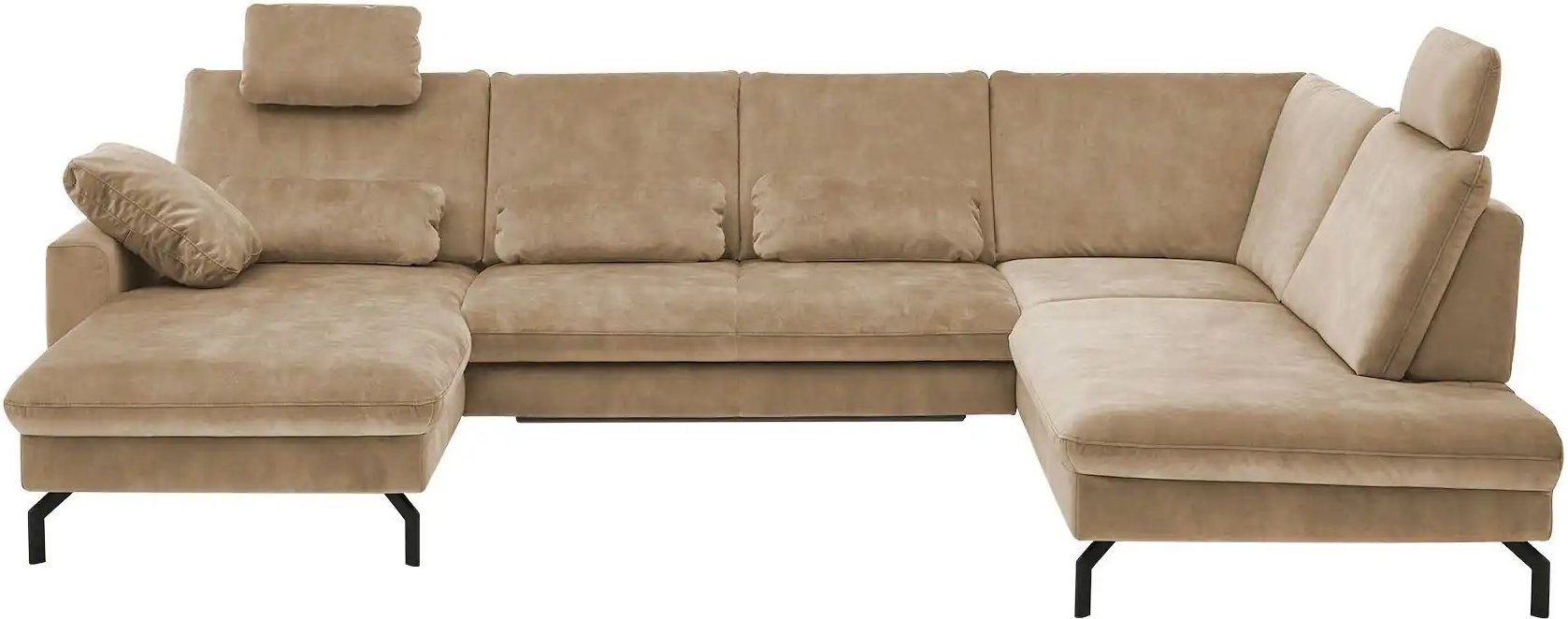 Thumbnail - meinSofa Wohnlandschaft aus Mikrofaser Grace ¦ beige ¦ Maße (cm): B: 332 H: 89 T: 220.0 Polstermöbel > Sofas > Schlafsof...