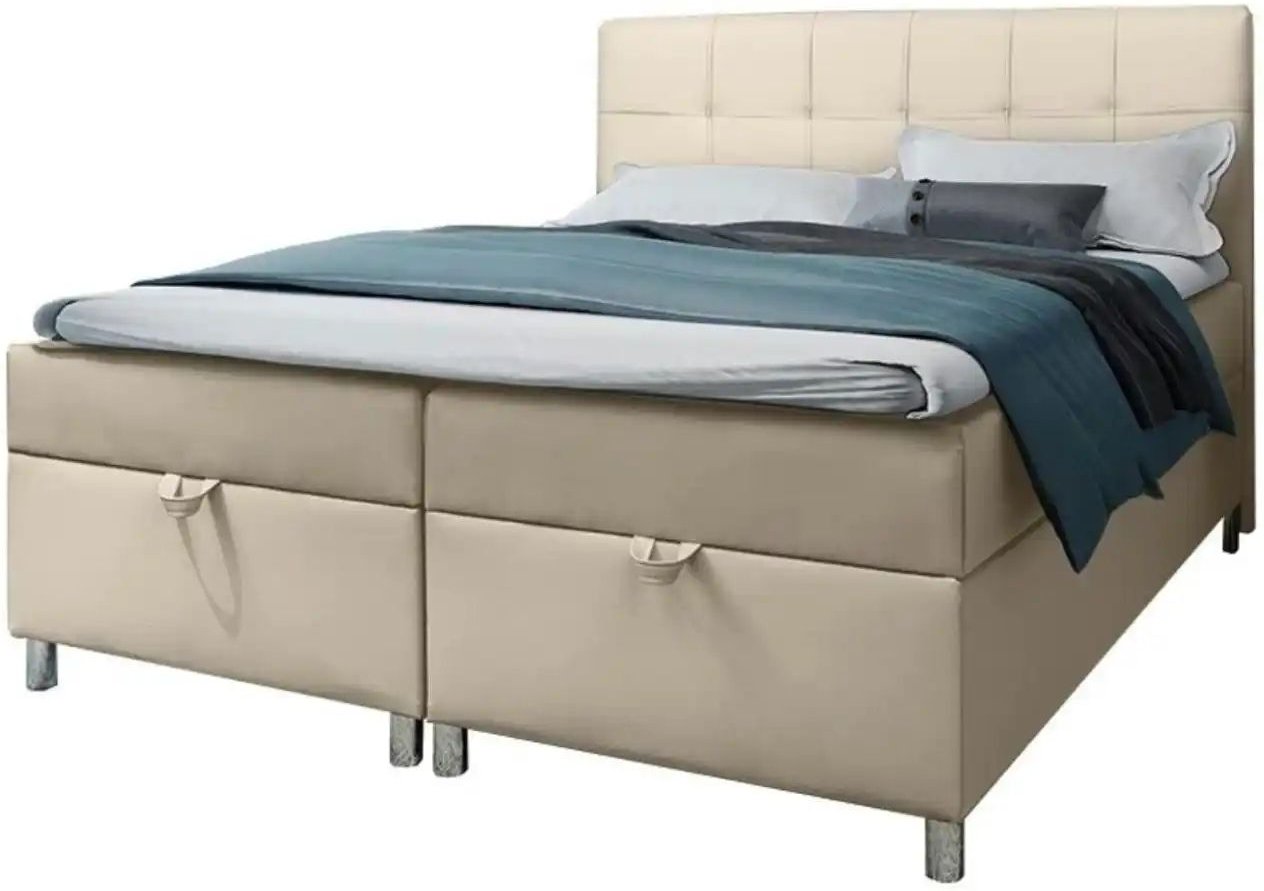 Boxbett mit Bettkasten Malabo ¦ creme ¦ Maße (cm): B: 140 H: 110 Betten > Polsterbetten - Höffner