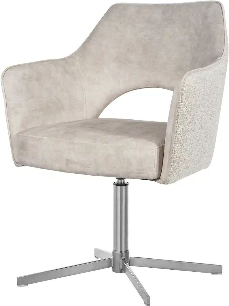 Armlehnstuhl drehbar Albert 1 ¦ creme ¦ Maße (cm): B: 62 H: 85 T: 60.0 Stühle > Esszimmerstühle > Esszimmerstühle mit Ar...