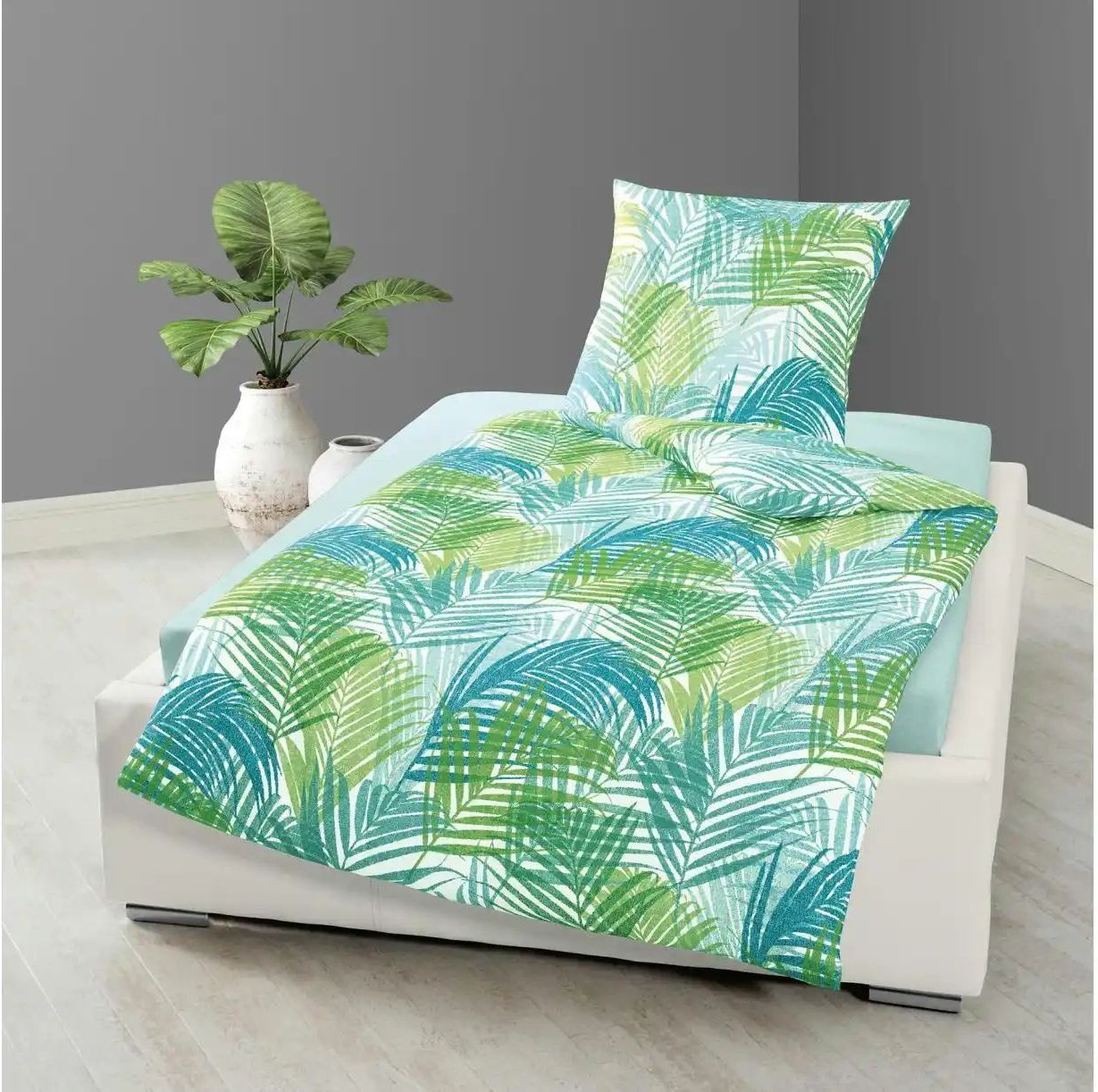 Bierbaum Renforce Bettwäsche ¦ grün ¦ Maße (cm): B: 155 H: 1 Bettwaren > Bettwäsche > Bettwäsche ganzjährig - Höffner