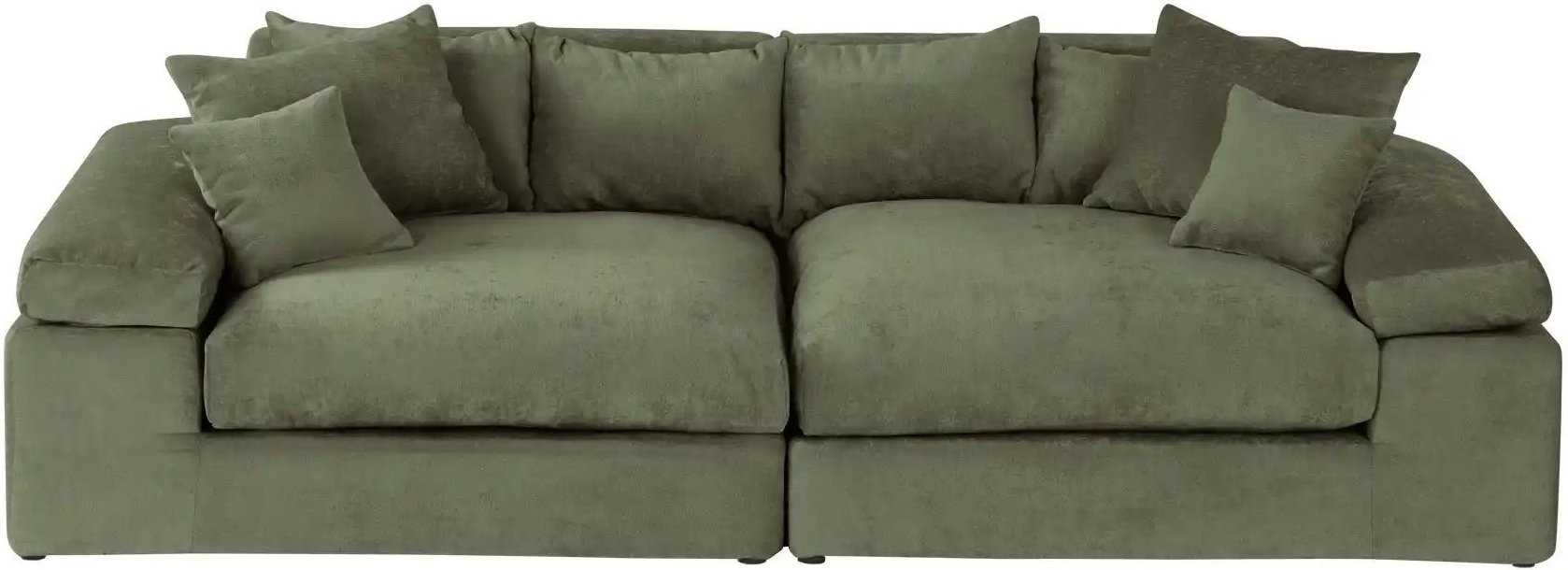 smart Big Sofa im modernem Cord Lianea ¦ grün ¦ Maße (cm): B: 260 H: 86 T: 133.0 Polstermöbel > Sofas > 2-Sitzer - Höffn...