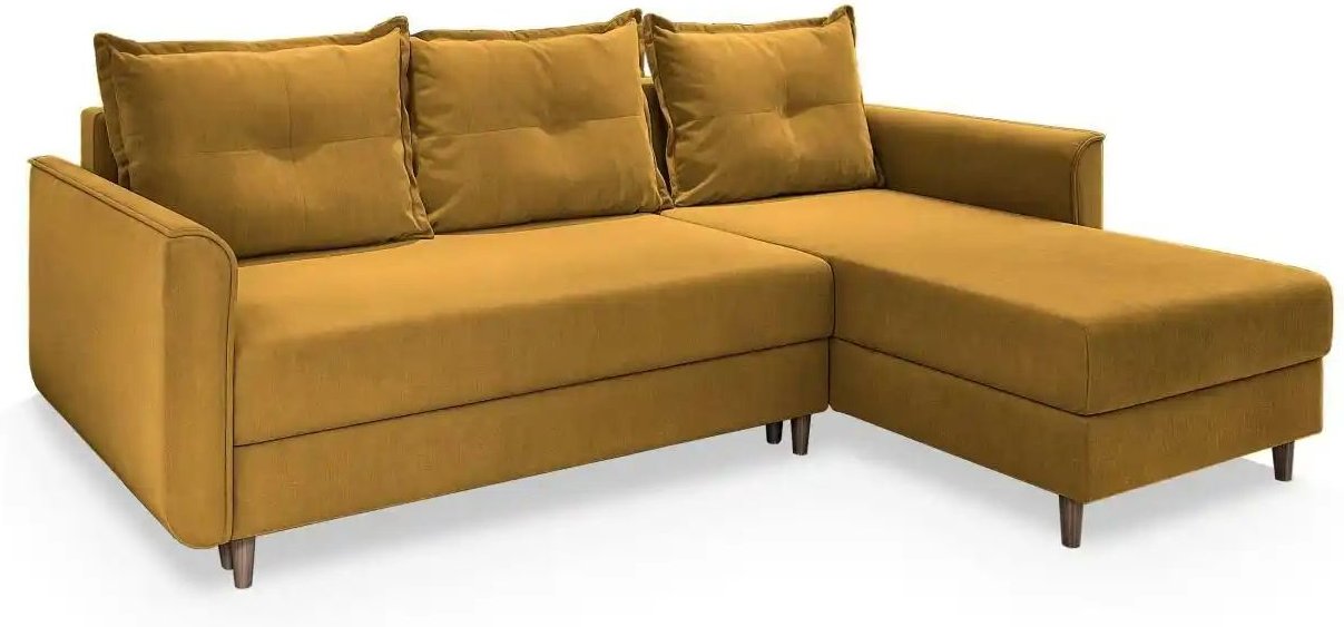 MASSENO Ecksofa mit Schlaffunktion Pisan ¦ gelb ¦ Maße (cm): B: 220 H: 91 Polstermöbel > Sofas > 3-Sitzer - Höffner