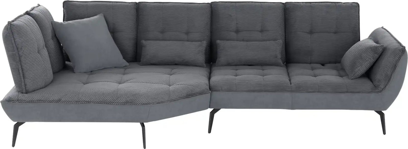 vito Ecksofa mit Sitztiefenverstellung Ticona ¦ grau ¦ Maße (cm): B: 336 H: 93 T: 169.0 Polstermöbel > Sofas > Ecksofas ...