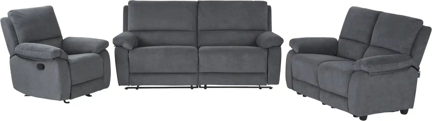 Thumbnail - uno Komplettgarnitur Romy ¦ grau Polstermöbel > Sofas > Sitzgruppen - Höffner