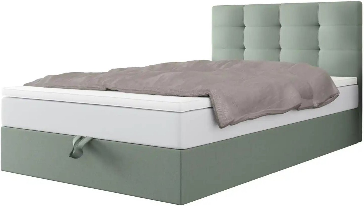 Boxbett mit Stauraum Matratze H3 und Topper Duo ¦ grün ¦ Maße (cm): B: 90 H: 102 Betten > Komfortbetten - Höffner