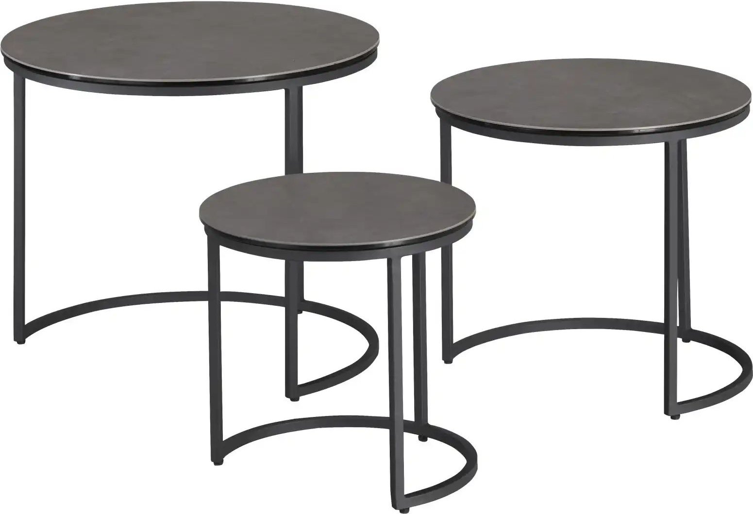 Couchtisch 3er-Set Dakil ¦ grau Tische > Couchtische > Couchtische rund - Höffner